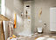 Porte rouleau papier toilette mural avec tablette bronze Addstoris Hansgrohe