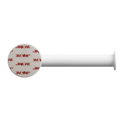Porte-rouleau papier toilette mural en acier inoxydable blanc Cavally GoodHome