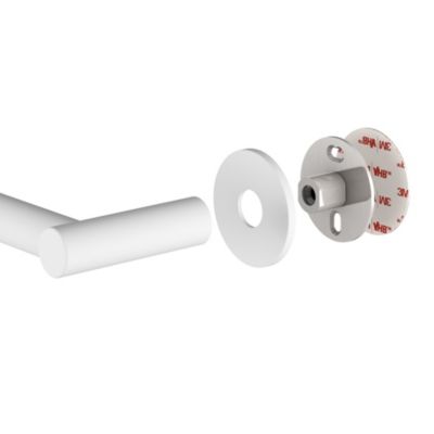 Porte-rouleau papier toilette mural en acier inoxydable blanc Cavally GoodHome