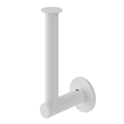 Porte-rouleau papier toilette mural en acier inoxydable blanc Cavally GoodHome