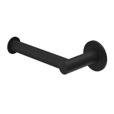 Porte-rouleau papier toilette mural en acier inoxydable noir Cavally GoodHome