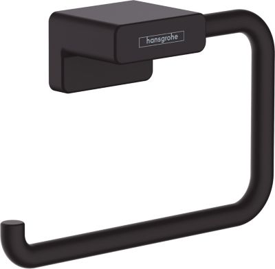 Image principale de Porte rouleau papier toilette mural sans couvercle noir mat Addstoris Hansgrohe