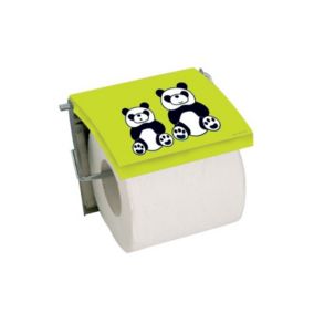 Porte rouleau papier wc Acier Inox PANDA Vert MSV