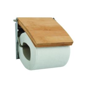 Porte Rouleau Papier Wc Mural Bambou Beige MSV