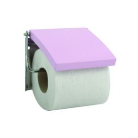 Porte Rouleau Papier Wc Mural MDF  Inox Rose MSV