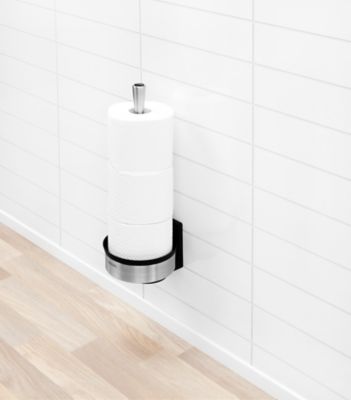 iDesign dévidoir Papier Toilette Pratique, Porte Papier WC Simple à Fixer  au Mur, dérouleur Papier Toilette Discret en Plastique, Blanc