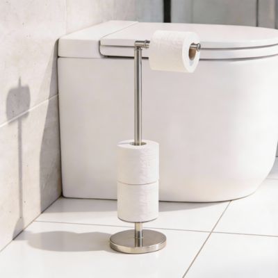 Porte-rouleaux papier toilette Ormara à poser chromé GoodHome