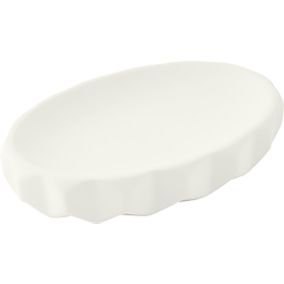 Porte savon blanc en céramique soft touch Facette