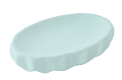 Porte-savon En PS Avec Revêtement Caoutchouc Soft Touch - Couleur Vert - Dimensions 11,8 X 8,8 X 2,7 Cm - 11