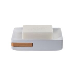 Porte savon Céramique  Bambou OSLO Blanc Spirella