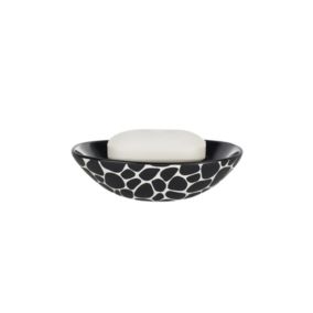 Porte savon Céramique DARWIN PEBBLE Noir Spirella