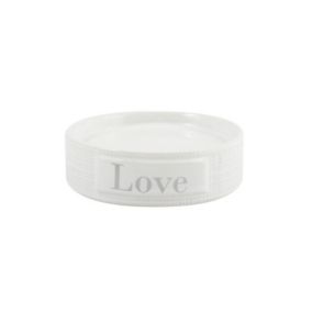 Porte Savon Céramique LOVE Blanc MSV