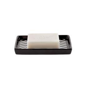 Porte savon Céramique WAVE Noir  Blanc Spirella