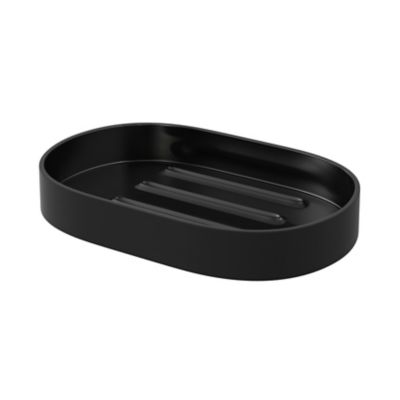 Porte savon coloris noir l.9 x H.2 x P.14 cm, GoodHome Kina