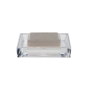 Porte savon CRISTAL en Plastique transparent Spirella