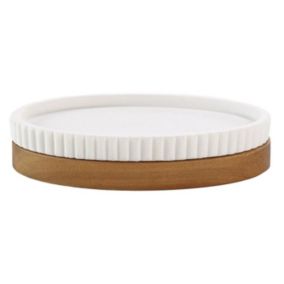 Porte Savon Design "Niagara" 14cm Blanc