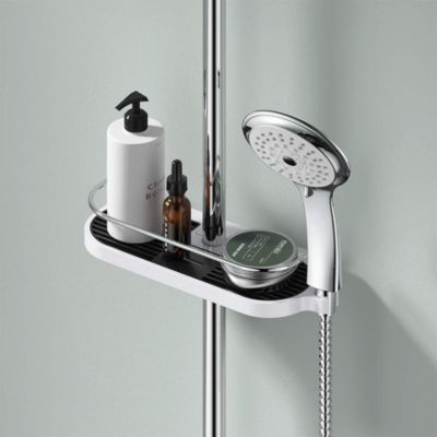 Porte-savon Mural à Ventouse Pour Douche – Auto-drainant, Sans Perçage, Barre Amovible – Idéal Pour Salle De Bain, Cuisine Et évier – Forte Adhérence