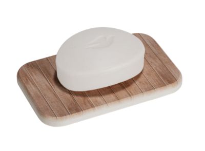 Porte savon effet bois en diatomite l.13 cm Wenko Argiri