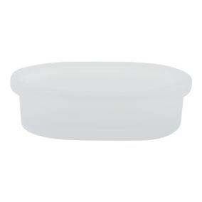 Porte savon en verre blanc, 13,3x9,8 cm, Yoko Misty Spirella