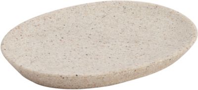 Porte savon GoodHome Balka en résine coloris beige l.10,5 x P.14 x H.1,6 cm