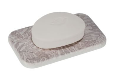 Porte savon gris en diatomite l.13 cm Wenko Dafni