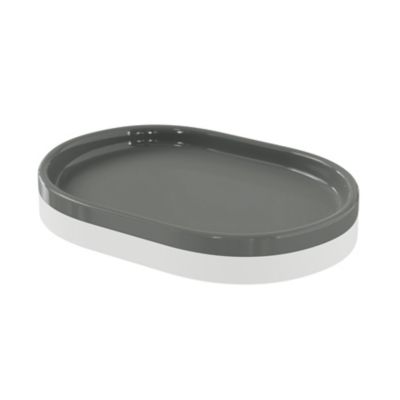 Porte savon Koros blanc et anthracite GoodHome