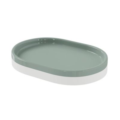 Porte savon Koros blanc et vert/gris GoodHome