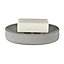 Porte savon MSV spirella Cement en céramique coloris gris l.14 x P.10 x H.3 cm