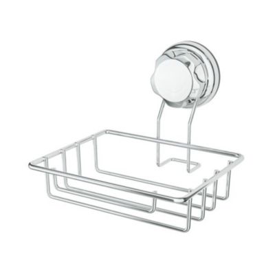 Porte savon mural à ventouses chrome en plastique ABS Compactor