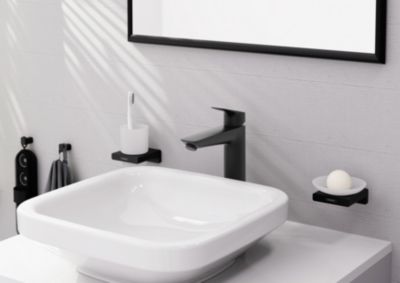 Porte-savon noir mat Addstoris Hansgrohe