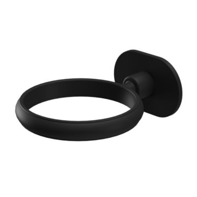 Porte sèche-cheveux en acier inoxydable noir Cavally GoodHome