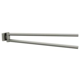 Porte-serviette 2 barres pivotantes LOFT-GAME gris mat