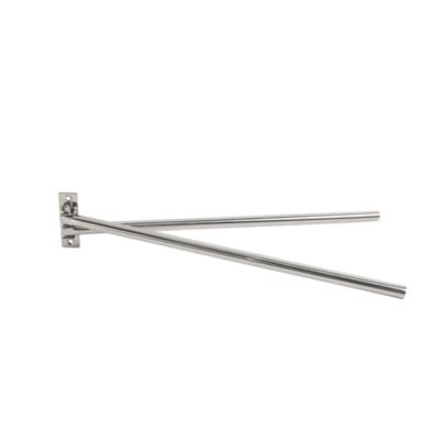 Porte serviette pivotant en métal chromé l.26 x H.85 x P.45,3 cm, Glomma