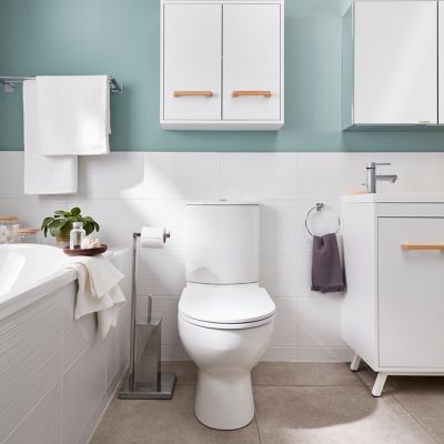 Porte-serviettes 2 barres Koros acier chromé GoodHome 60 cm