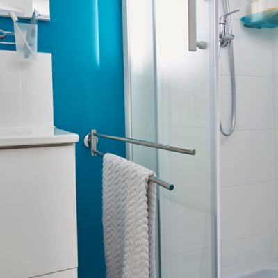 Porte-serviettes 2 barres Ormara acier chromé GoodHome 48 cm