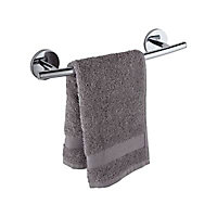 Porte-serviettes à coller en laiton chromé Lupa 35 cm