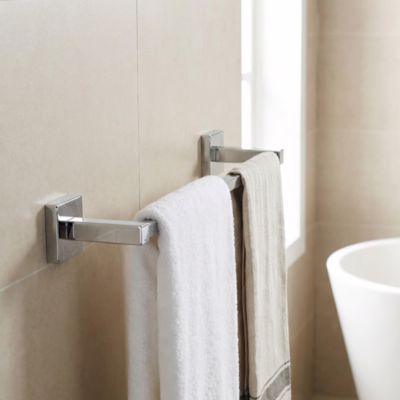 Porte-serviettes Alessano fer et acier chromé GoodHome 40 cm