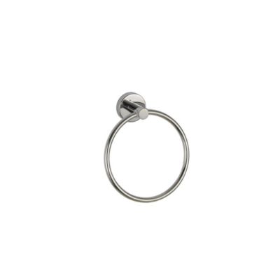 Porte-Serviettes Anneau En Acier Inoxydable Aisi 304 Brillant, Fixation À Vis, 18X16x6 Cm, Loto