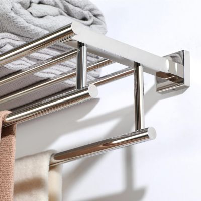 Ensemble De 2 Porte-papier Toilette Et Anneau Porte-serviette En Nickel Brossé - Accessoires De Salle De Bain - En Acier Inoxydable SUS 304 - Support Mural Robuste Pour Salle De Bain