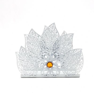 Porte-serviettes de table et de cuisine, porte-serviettes d'art moderne pour cuisine et salon (blanc)
