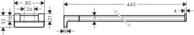 Porte serviettes double 45 cm doré Addstoris Hansgrohe