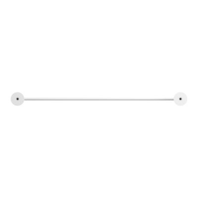 Porte-serviettes double mural en acier inoxydable blanc l.60 cm Cavally GoodHome