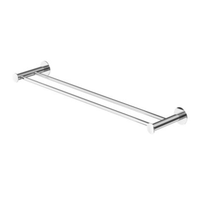 Porte-serviettes double mural en acier inoxydable chromé l.60 cm Cavally GoodHome