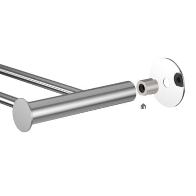 Porte-serviettes double mural en acier inoxydable chromé l.60 cm Cavally GoodHome