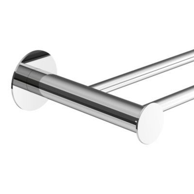Porte-serviettes double mural en acier inoxydable chromé l.60 cm Cavally GoodHome