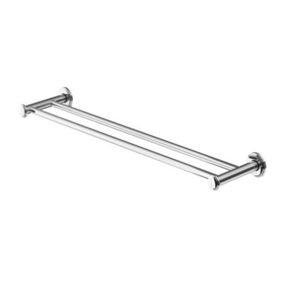 Porte-serviettes double mural en acier inoxydable chromé l.60 cm Endell GoodHome
