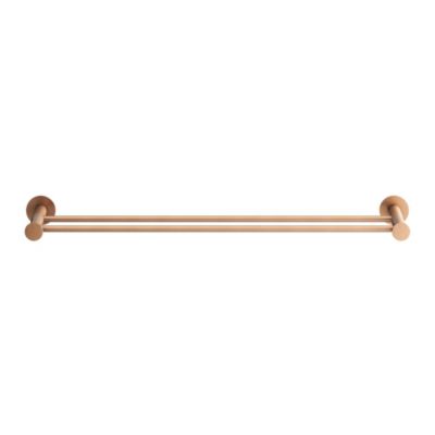 Porte-serviettes double mural en acier inoxydable cuivré l.60 cm Cavally GoodHome