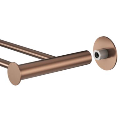 Porte-serviettes double mural en acier inoxydable cuivré l.60 cm Cavally GoodHome
