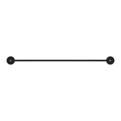 Porte-serviettes double mural en acier inoxydable noir l.60 cm Cavally GoodHome