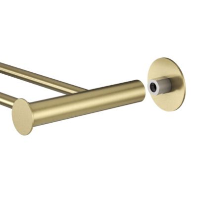 Porte-serviettes double mural en acier inoxydable or l.60 cm Cavally GoodHome